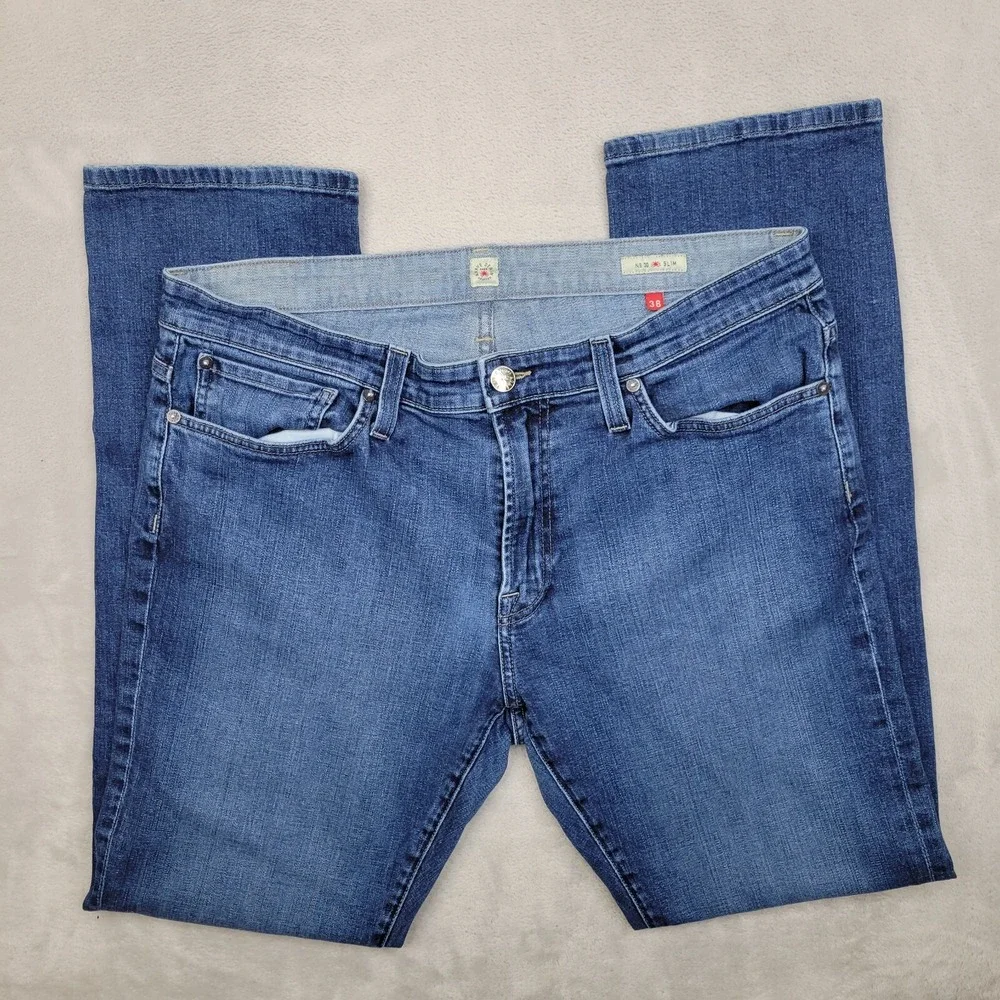 Agave‎ Jeans Men 38 Slim No 30 Rocker Newport Rinse Dark Denim Pants Adult